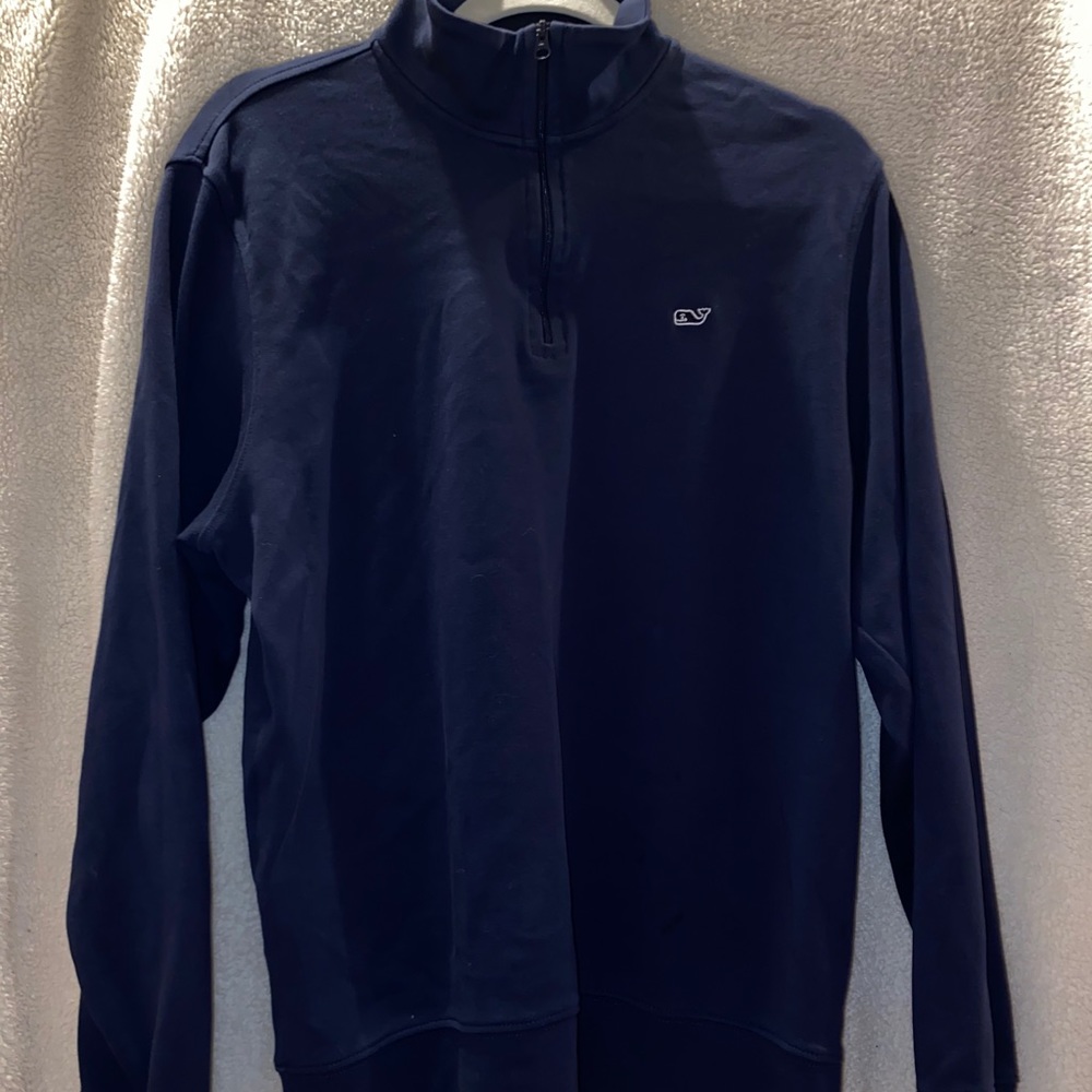 dark blue vineyard vines half zip sweatshirt